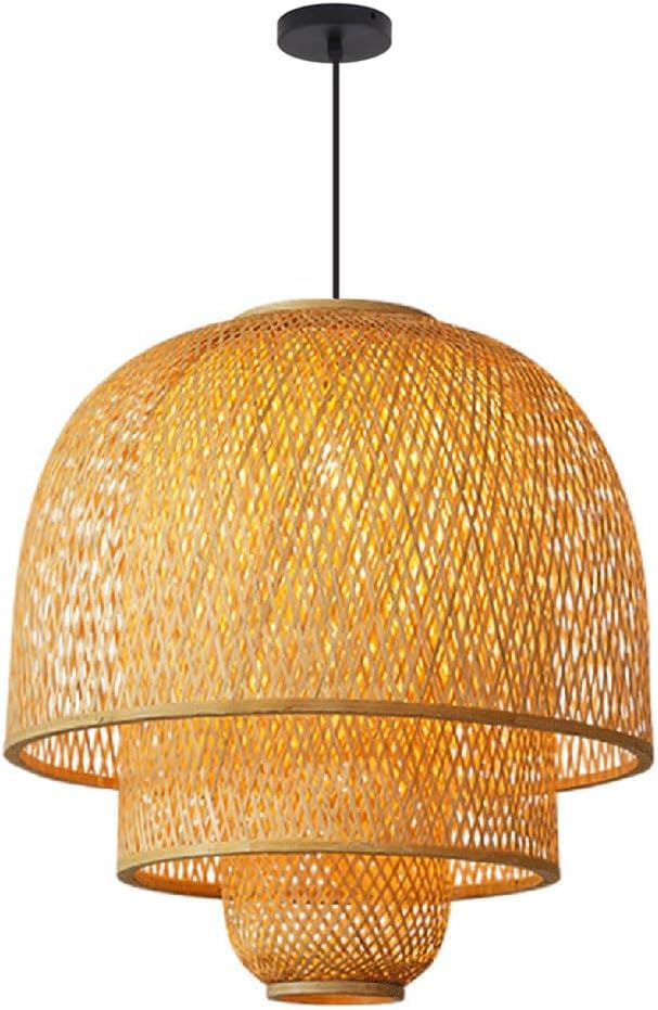 Pendant Wicker Shade Large luminaire bohème pour adoucir une lumière trop vive