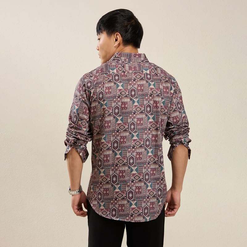 Image of MARK & ALBERT Men's Slim Fit Cotton Formal Shirt