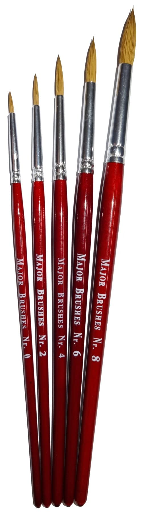 Major Brushes Red Sable Brushes Pack Of 5