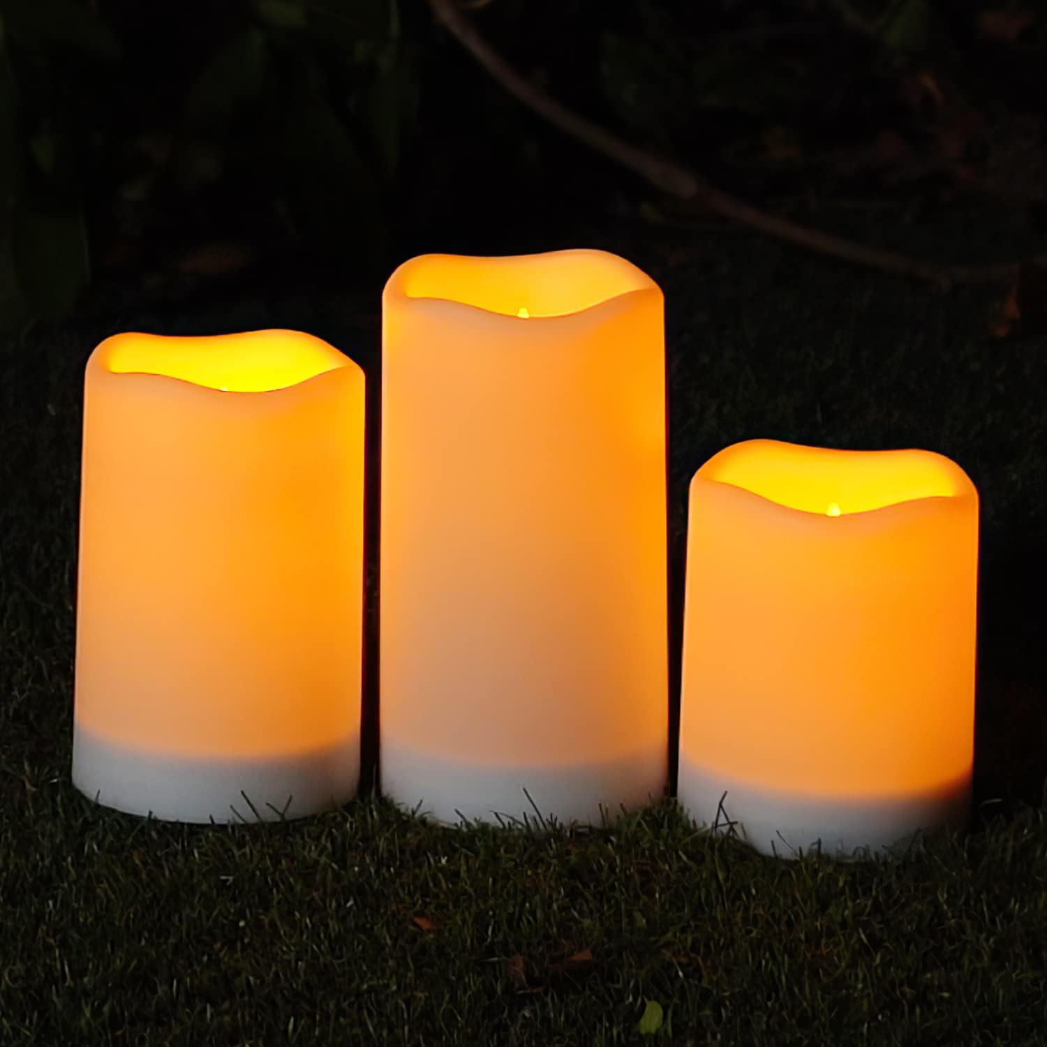 Homemory Solar Candles Outdoor Waterproof, Dusk to Dawn, Rechargeable