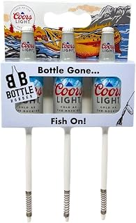Coors Light Beer Bottle Fishing Bobbers - Weighted Slip Float Set for Bass Trout Catfish - Premium Novelty Fishing Gift - American Made