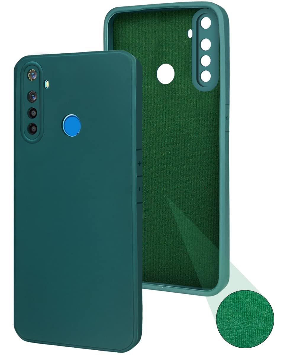 Jkobi Back Cover Case for Realme 5 | Realme 5s | Realme 5i (Matte Finish Silicone with Inside Fiber Cloth |Green) (B0CBMC3FQP) Amazon Price History, Amazon Price Tracker