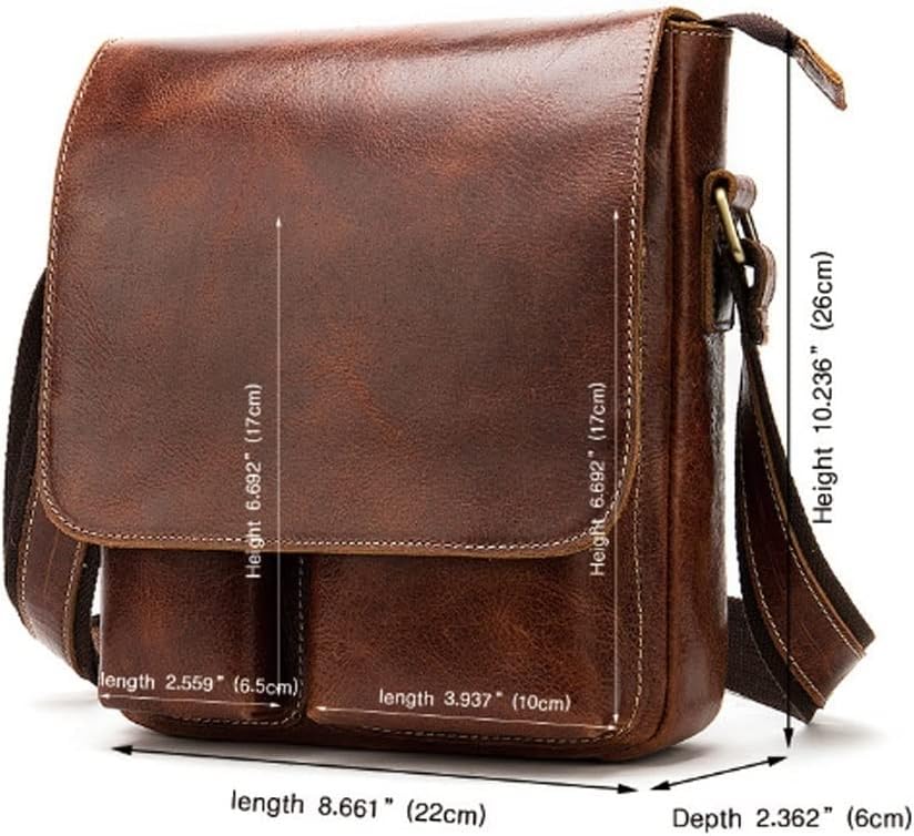 メンズ レザー カジュアル デイパック 牛革 ハンドバッグ ショルダーバッグ メッセンジャーバッグ クロスボディ バッグ 財布、ブラ