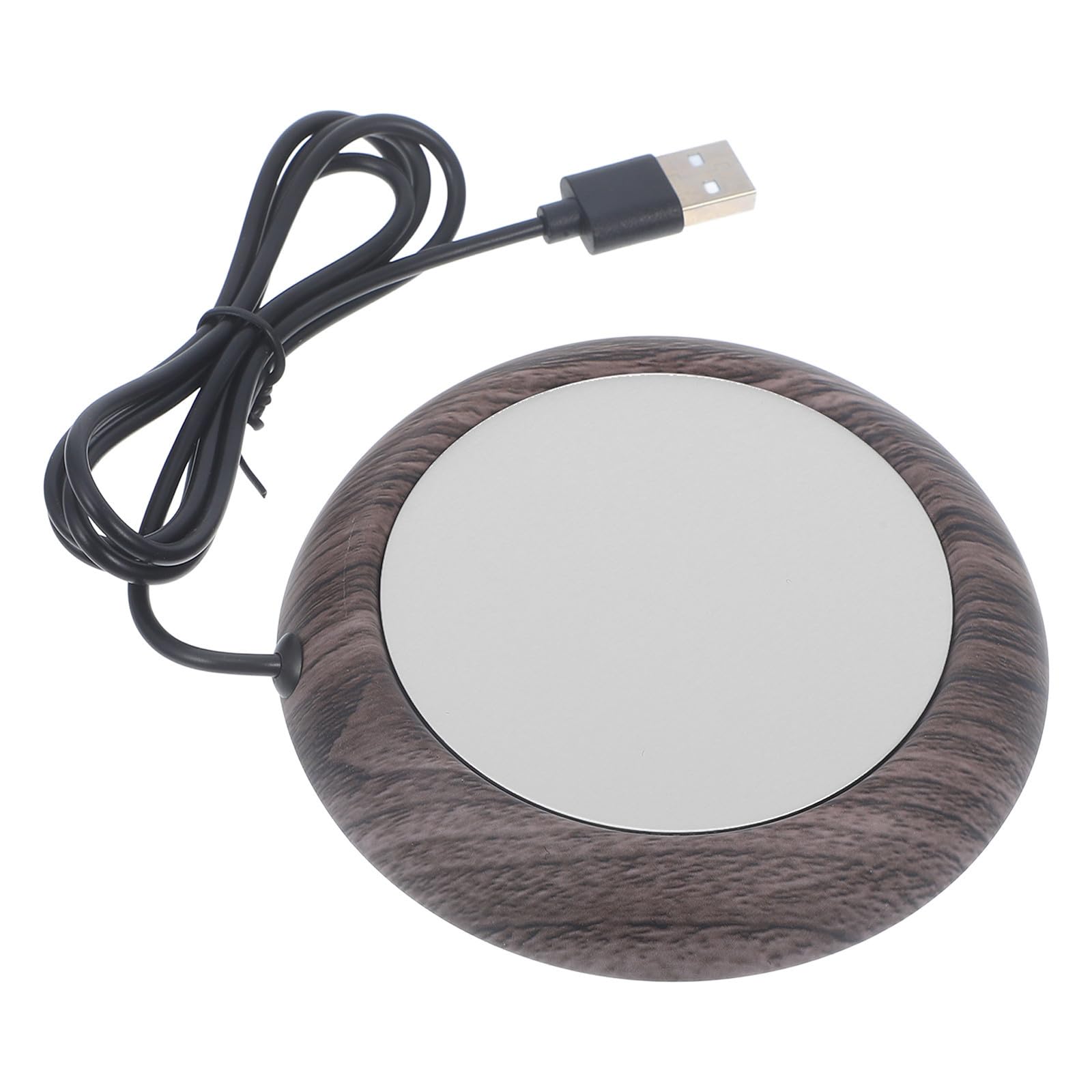 Calentador de tazas eléctrico USB de aluminio y hierro portátil para escritorio