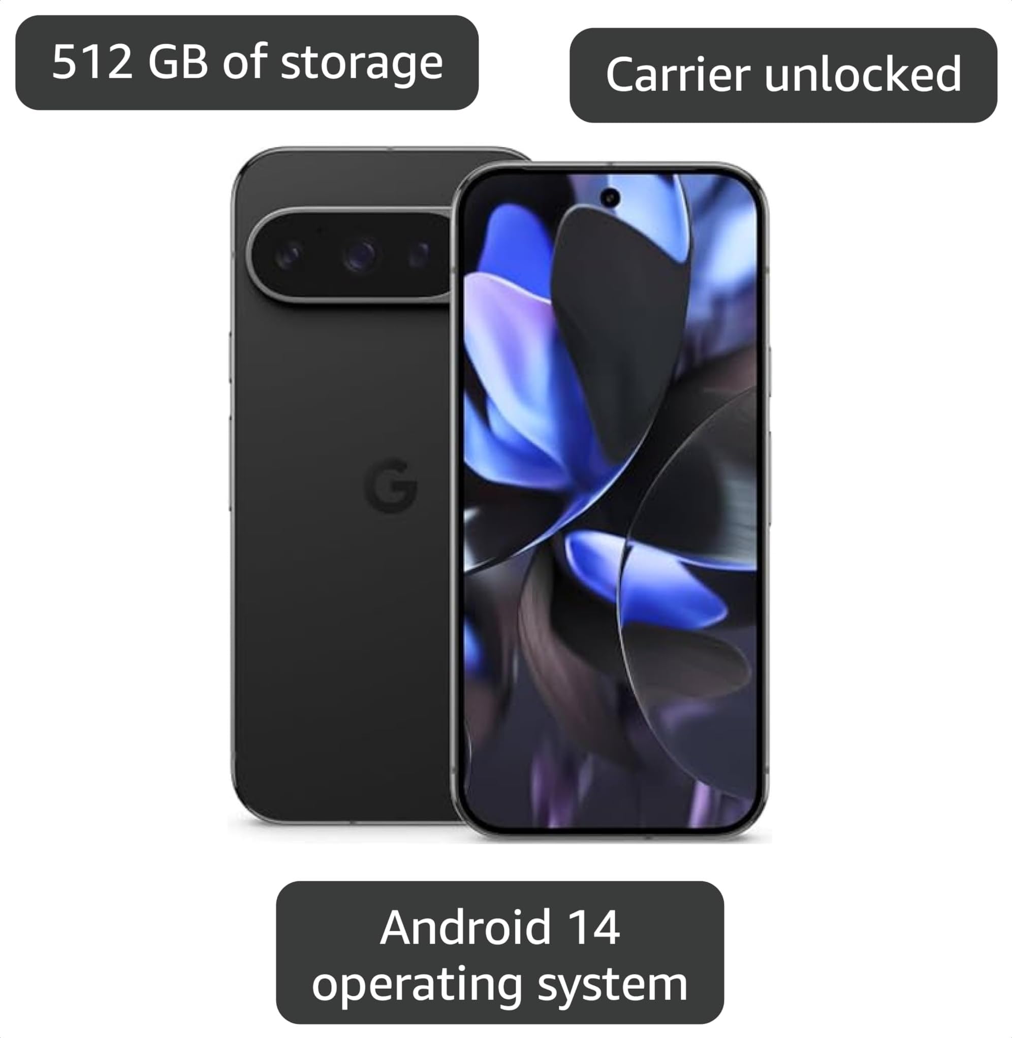 Amazon.com: Google Pixel 9 Pro XL, 512GB, Obsidian - Unlocked