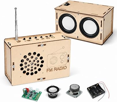 Stem Toys for Boys Age 8-13, Stem Radio & Speaker Kits Electronics Circuits Building Kits Educational Science Projects for Kids Back to School Classroom Birthday Gifts Teacher School Supplies