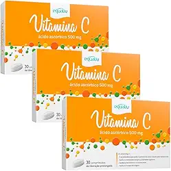 Kit 3un Vitamina C 500mg Com 30 Comprimidos Liberação Prolongada