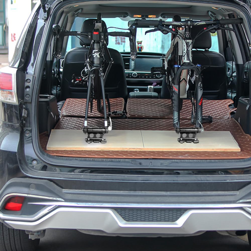 2 Stück Gabelhalterung Fahrrad, Auto Fahrrad Dachträger Gabelhalterung, Aluminiumlegierung Fahrradgabelhalterung, Fahrradhalterung Auto,Fahrradträger Innenraum Schnellspanngabel