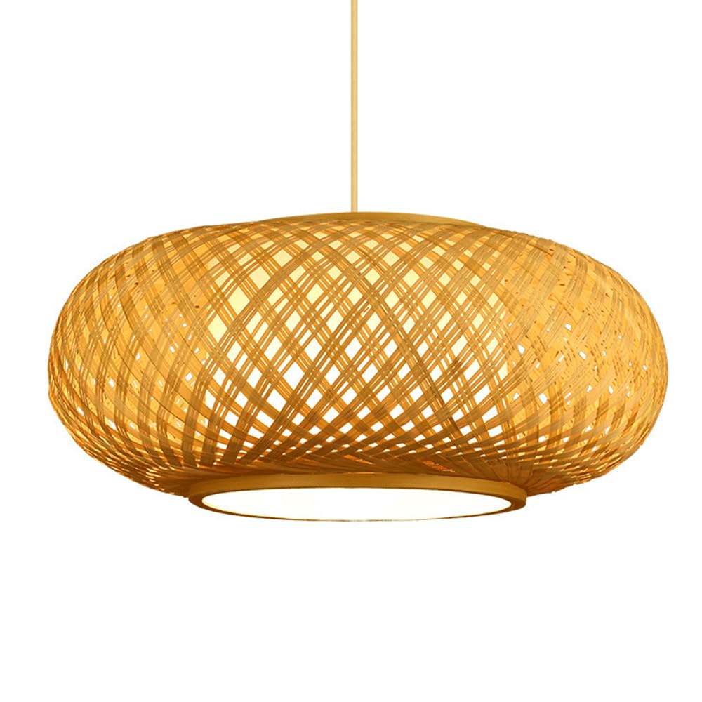 Ręcznie tkany klosz, pleciony bambusowy wiszący oprawa oświetleniowa w stylu chińskim, lampa wisząca do restauracji lub herbaciarni w stylu chińskim, japoński bambusowy żyrandol, regulowane