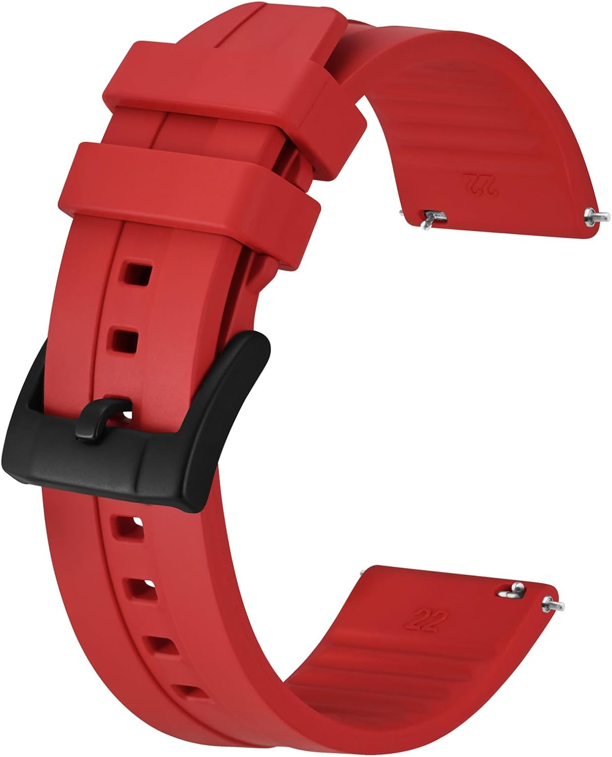 BISONSTRAP Classic Watch Bands 20mm 22mm 24mm, Fluororubber (FKM) Rubber, Watch Replacement Straps for Men and Women, Heavy Duty Clasp