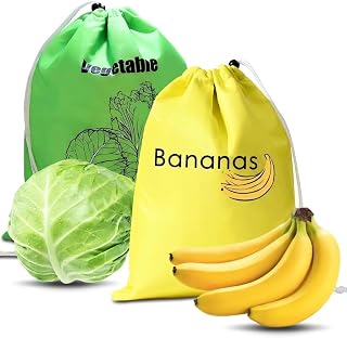 2 Pack Banana Storage Bag with Aluminum Foil Lining 13.8 x 11 in