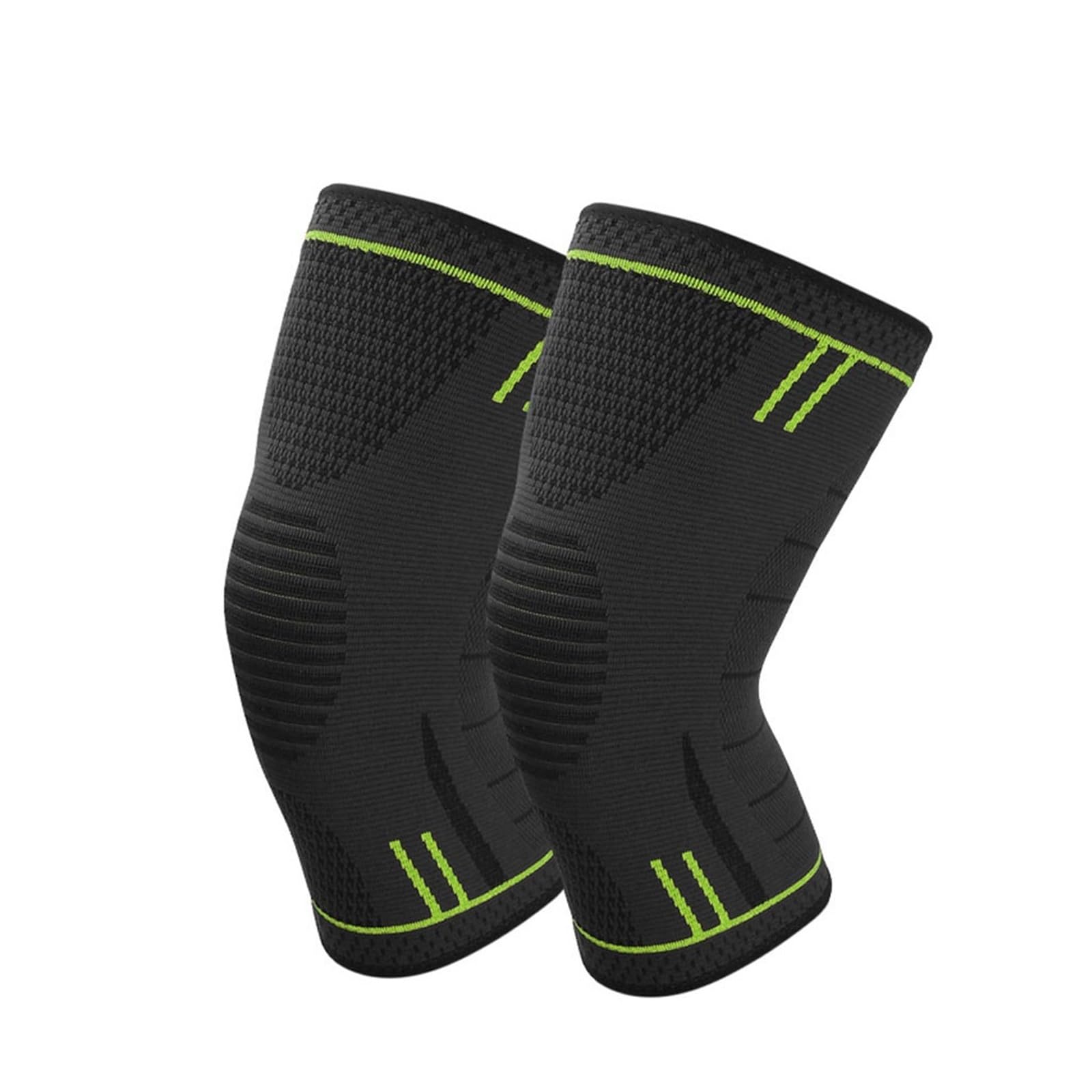 Genouillère Genouillères de Sport antidérapantes en Silicone, 1 Paire, Support for la Course, Le Cyclisme, Le Basket-Ball(Green,XL)