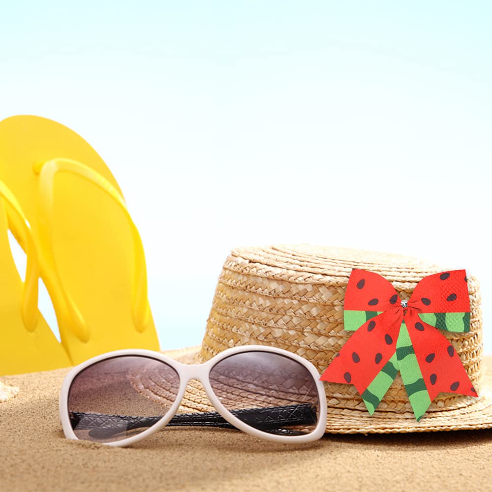 AnyDesign Lot De 5 Rouleaux De Ruban Décoratif à Bords Filaires En Forme De Pastèque Pour Fabrication De Couronnes, Nœuds Et Loisirs Créatifs - 27,7 M