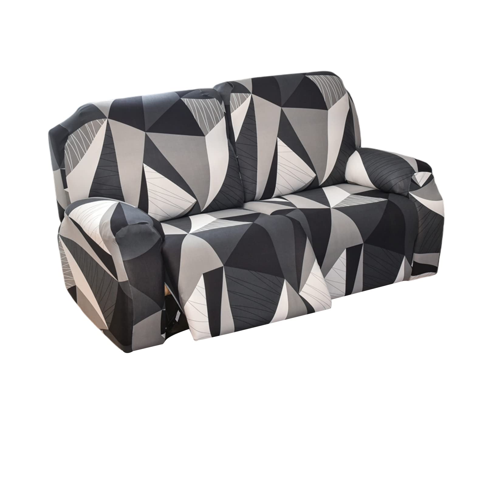 CRFATOP Stretch Recliner Loveseat Slipcover with Pockets 6 Pieces Dual Sectional Recliner Sofa Covers for 2 Seat Reclining Loveseat Couch Cover Washable Furniture Protector for Kids,02