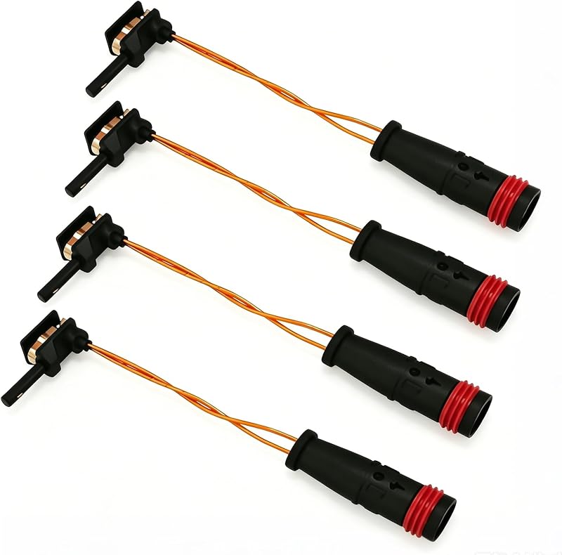 4PCS Brake Sensor Brake Pad Wear Sensor Front and Rear Replacement 2115401717 2205400617, Brakes Pad Alarm Line for Mercedes-Benz W211 W220 E350 E500 C300 C350 CL500 CL600 CLK320 Accessories