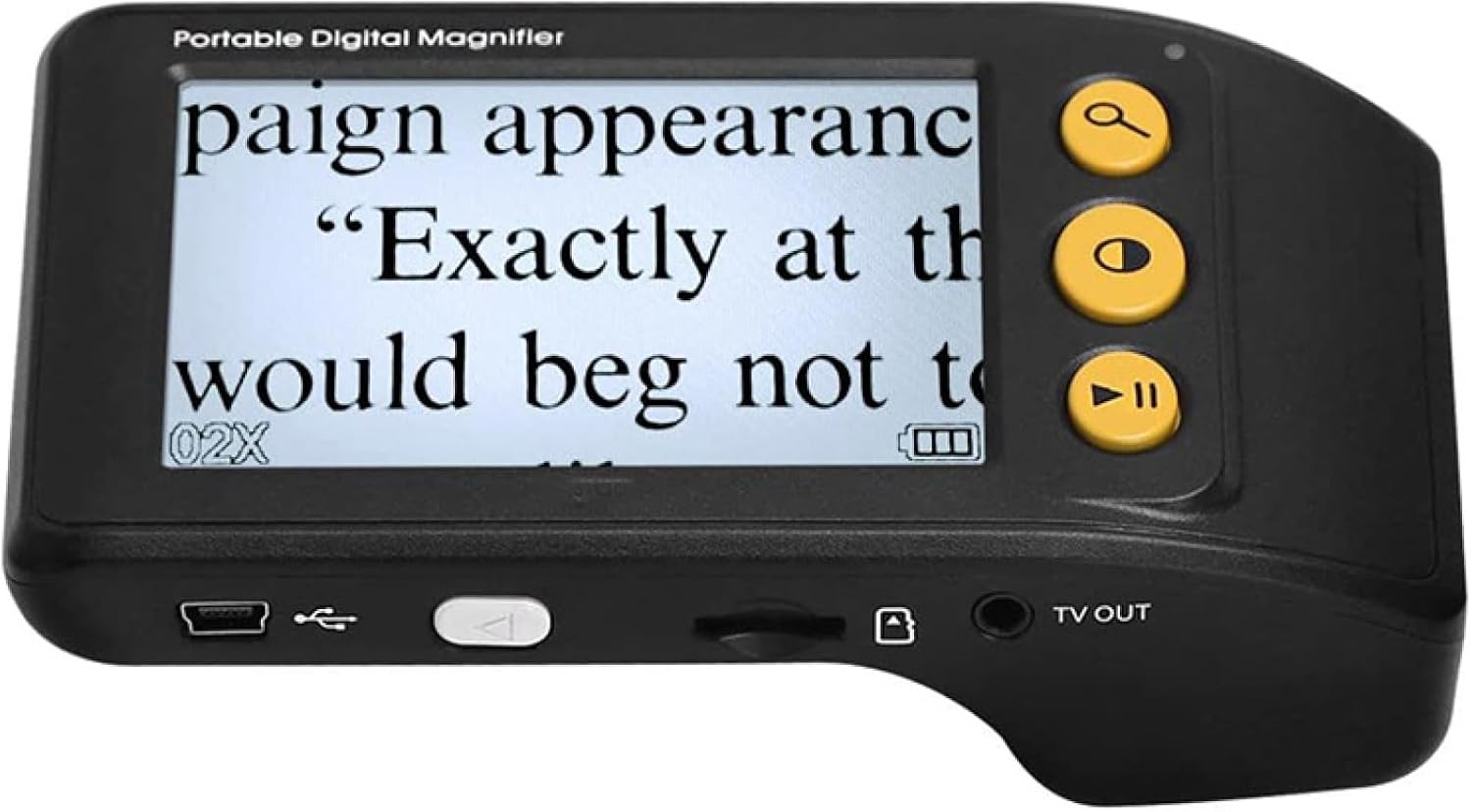 Electronic Reading Magnifier, Handheld Video Digital Magnifier with 3.5 Inch LCD Screen, 2x-25x Zoom and Multiple Color Modes, for Visually Impaired/Low Vision/Color Blindness Etc