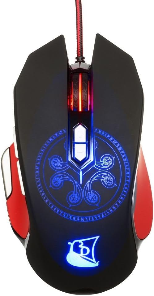 Konix Drakkar Heimdall Gaming Mouse, Black and Red, Einzigartig