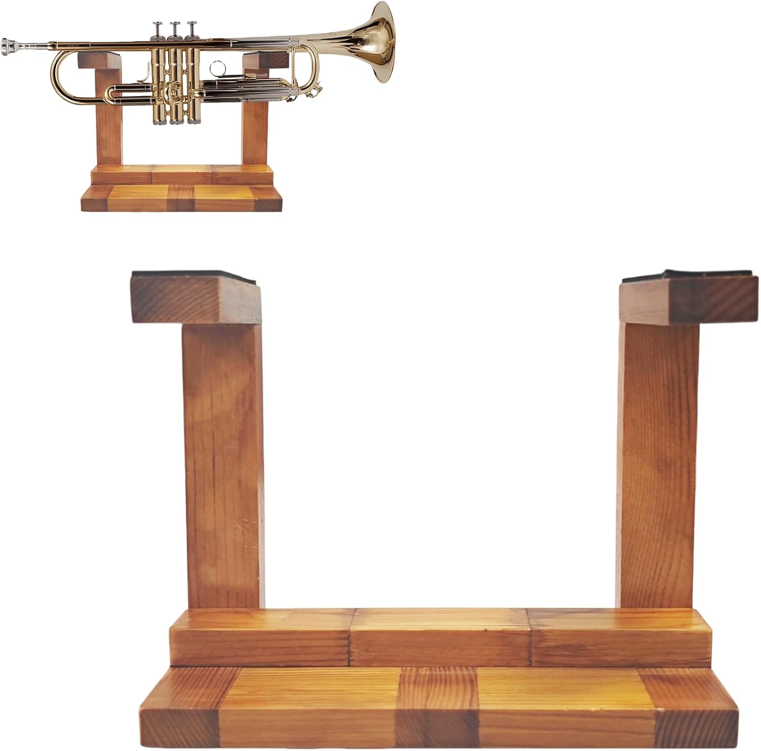 Solid Wood Trumpet Stand, Universal Desktop Trumpet Stand, Instrument Decoration and Accessories for Home Studios, Practice Rooms, and Living Rooms, Ideal Gift for Musicians and Trumpet Players