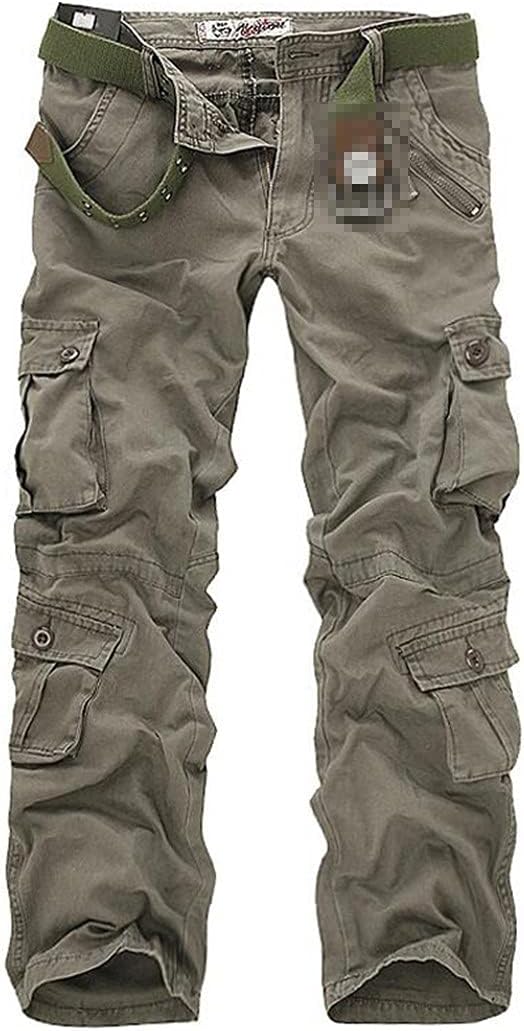 KEHAIOO Men Cargo Pants, Casual Long Trousers, Loose Multi Pocket Camouflage Military Pants, Street Joggers Plus Size