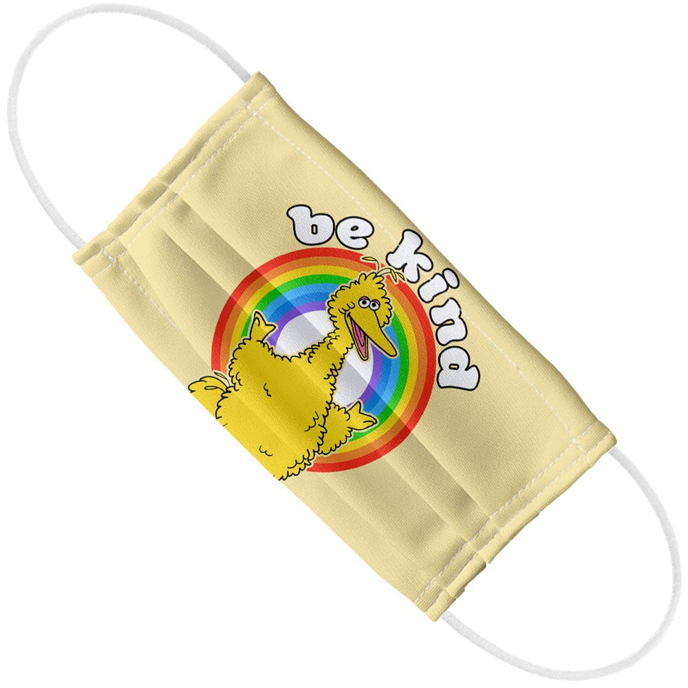 Popfunk Sesame Street Be Kind Face 1-Ply Reusable Face Mask Covering with Adjustable Nose Wire, Unisex