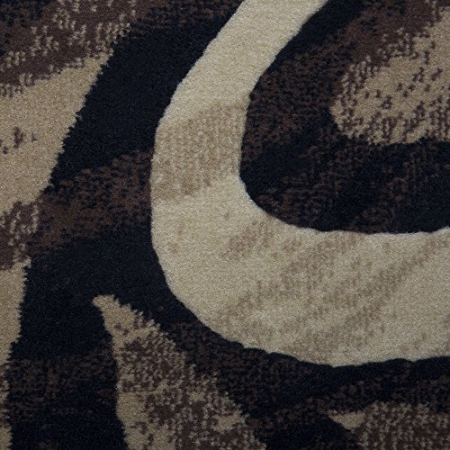 Home Dynamix Catalina Picasso Contemporary Artistic Swirl Area Rug, 7 Ft 10 In X 10 Ft 2 In, Black #TOP4