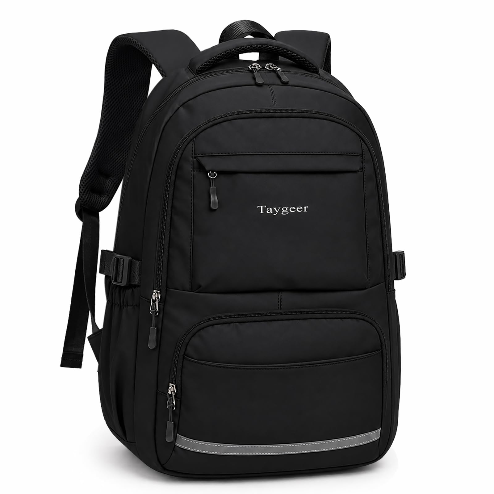Mochila escolar adolescente Taygeer de 30L negra e impermeable para instituto 8