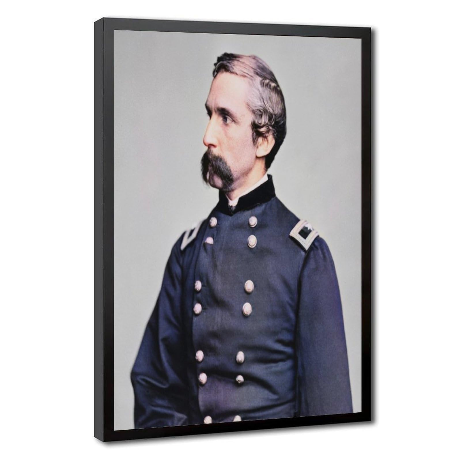 WCYB Joshua Lawrence Chamberlain Colonel in Color Posters Prints Canvas Deco Paintings Wall Art Hangable Frame 12" L X 18" W