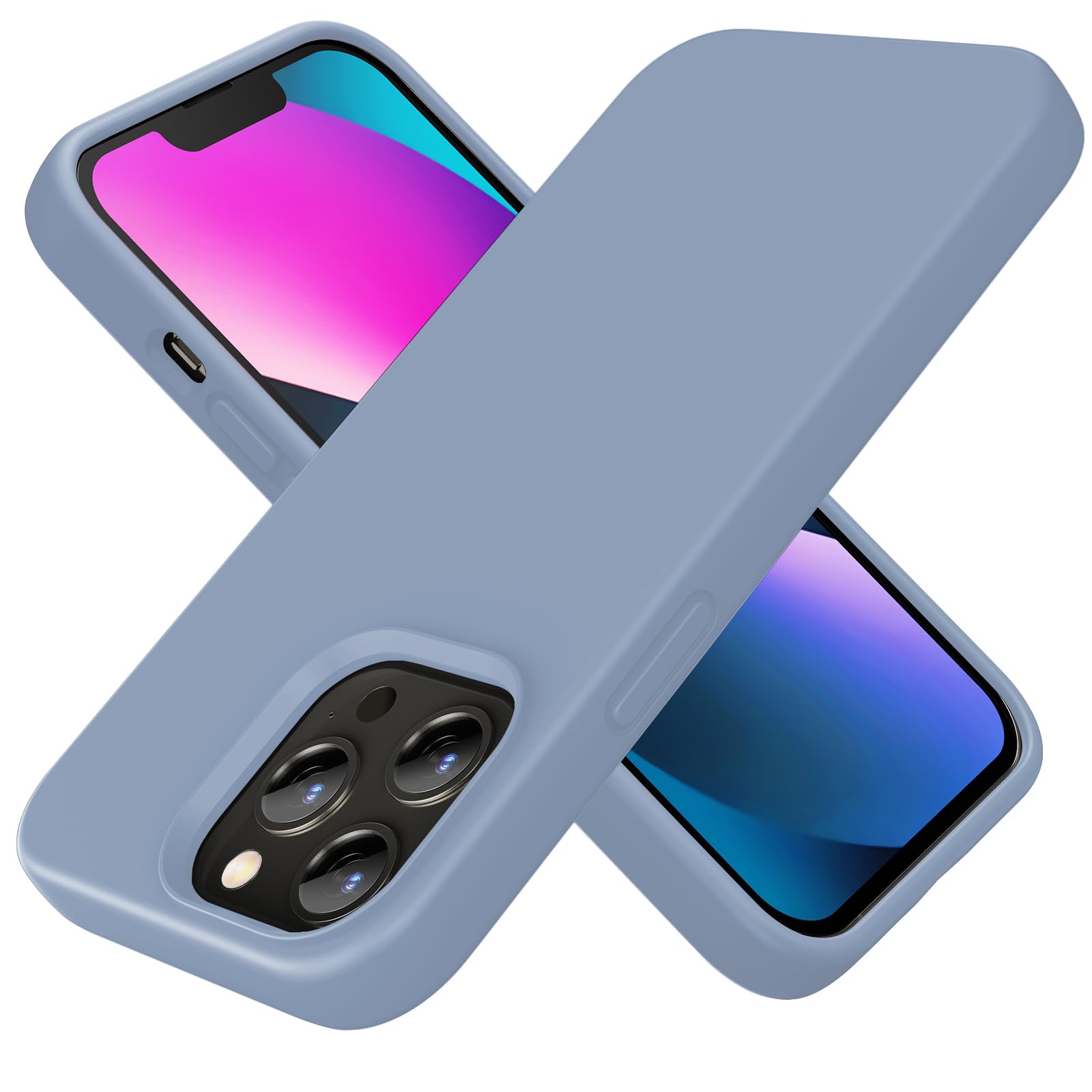 TIIXXE Silicone Case Compatible with iPhone 13 PRO Case Soft Ultra Slim Protective Shockproof Liquid Silicone Phone Case,Anti-Scratch Microfiber Lining