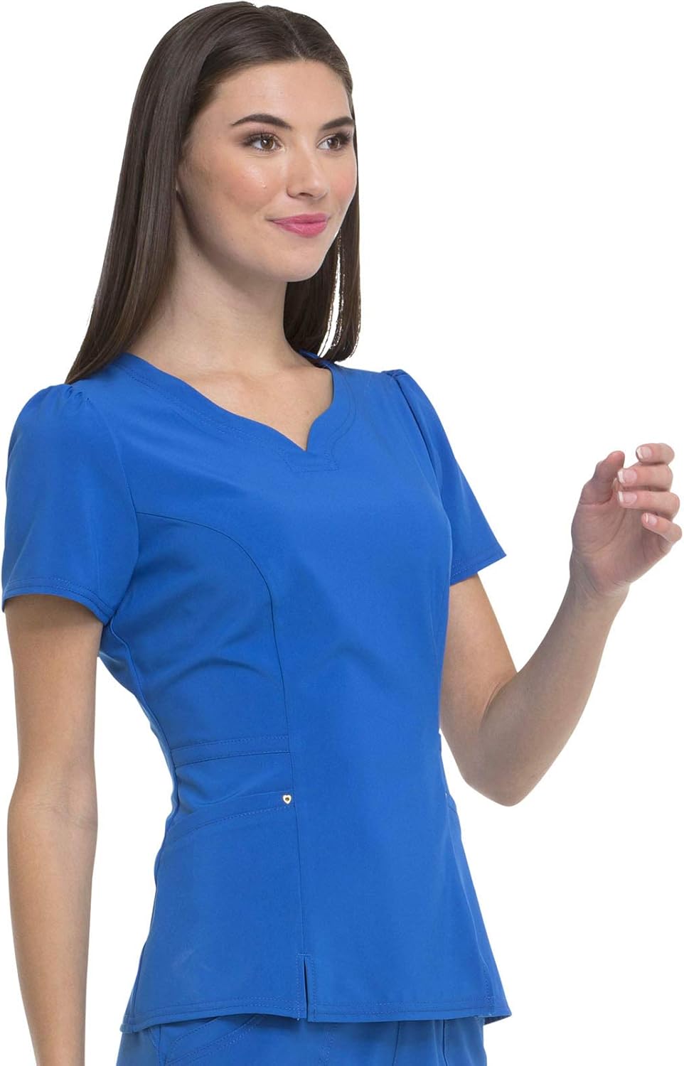 HeartSoul Womens Scrubs, V,Neck Peplum Top, Love Always Performance Fabric HS670 XX-Large Royal