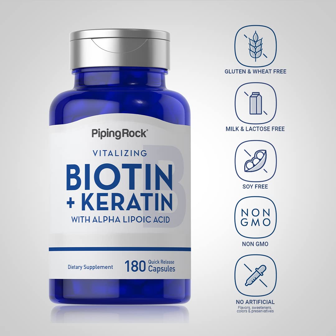 Piping Rock Biotin 5000mcg | 180 Capsules — Amazon image 3