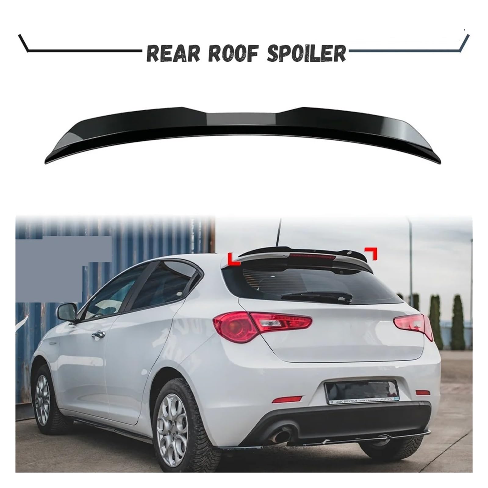 Spoiler sul tetto posteriore Per Alfa Per Romeo Per Giulietta 2016-2020 Decorazione Alettone Posteriore Per Auto ABS Spoiler Posteriore Per Auto Spoiler Per Labbra Per Auto Spoiler posteriori per auto