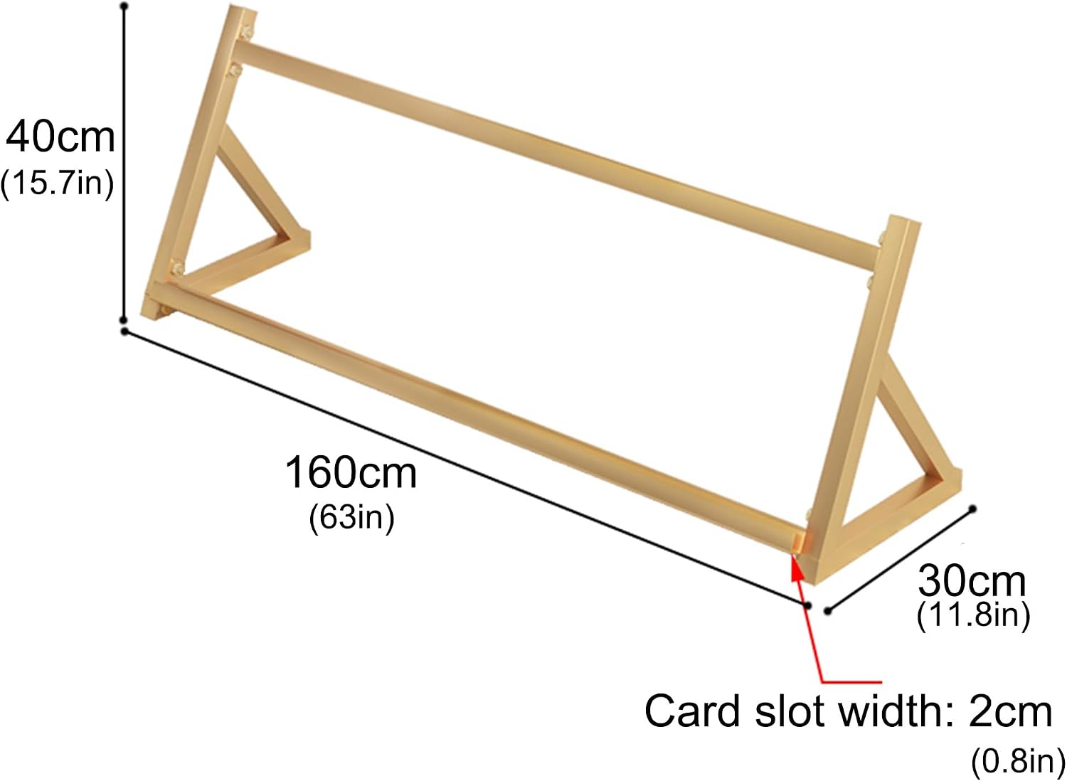 Wooden Tile Retail Display Stand Floor Tile Sample Holder Rack for Exhibition Halls Retail Stores(Gold,160cm/63in)