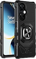 Vista 1 de Funda compatible con OnePlus Nord N30 5G con protector de pantalla, soporte de anillo para montaje magnético de automóvil, grado militar, resistente