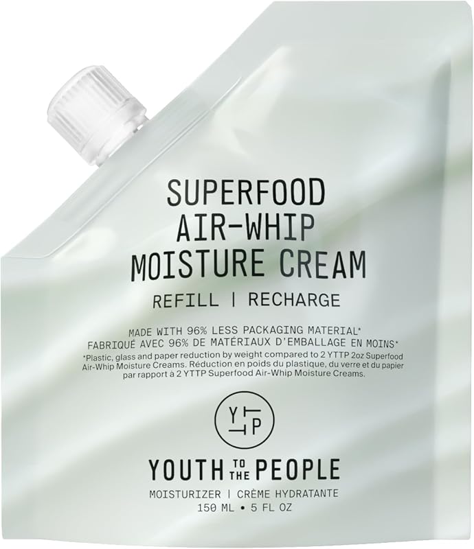 Superfood Air-Whip Face Moisturizer - Lightweight Cream | Hyaluronic Acid Facial Cream - Up to 48H Hydration, Strengthen Skin Barrier, Smooth Fine Lines + Plump Skin, Non-comedogenic