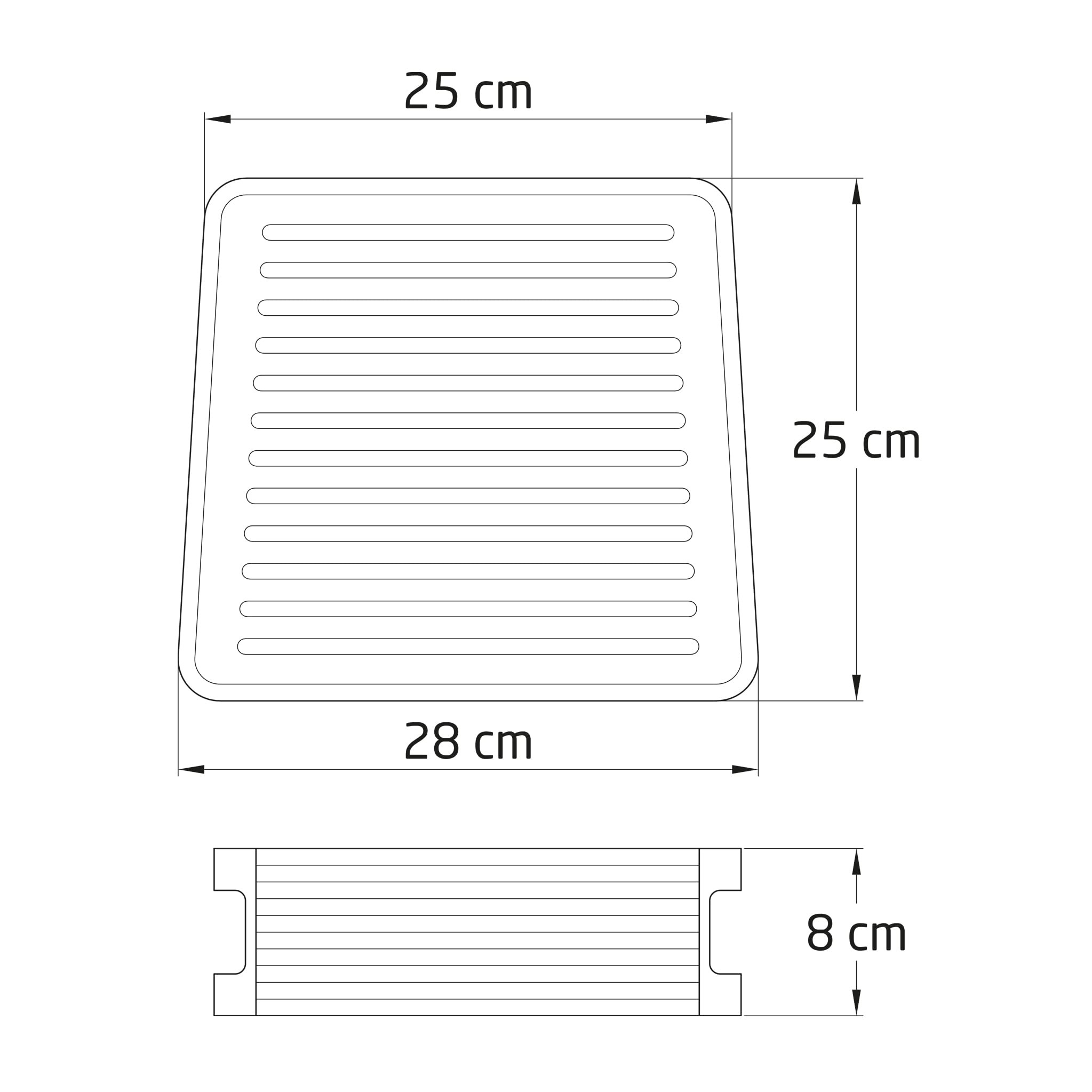 Amig - Schody składane z 3 stopniami - Wykonane z aluminium - Wymiary małych szczebli: 28 cm x 8 cm - Rozmiar dużego stopnia: 25 cm x 25 cm x 28 cm - Do użytku domowego - Maksymalne obciążenie: 150 kg