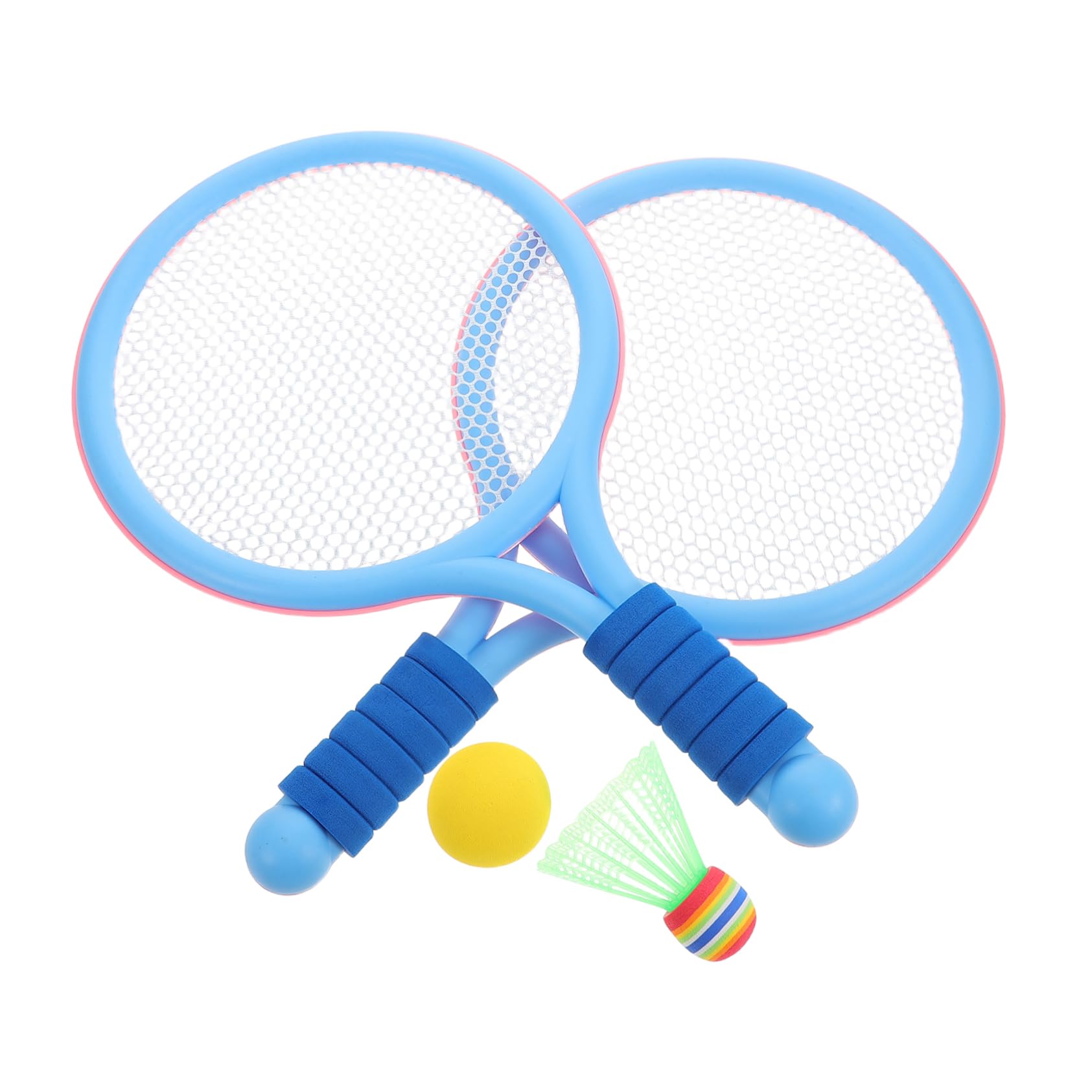 Abaodam 1Set Badminton Racket Lightweight Durable Rackets for Beginners Fun Outdoor Indoor Sports for Family Interaction Comfortable Grip for Ages