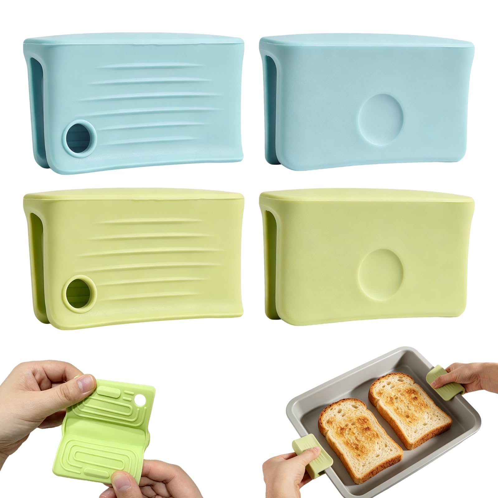 Silicone Pot Holders,Heat Resistant Pot Handle Covers,Mini Hot Pan Holders