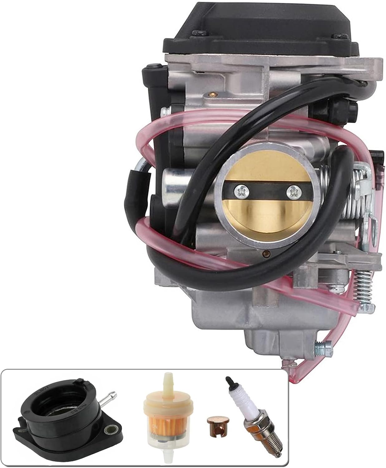 Carburetor Kit Replacement with Intake Manifold for TTR225 1999-2004 XT225 1987-2006 5FG-14901-00-00 2LN-13586-01 Metal Body Assembly