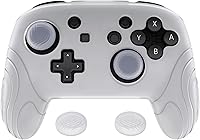 Vista 12 de PlayVital Samurai Edition Ergonomic Silicone Skin Protective Case for Nintendo Switch Pro Controller, Soft Anti-slip Controller Grip Protector for