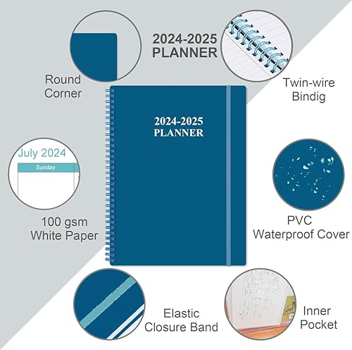 Miniatura 2 de Agenda 2024  Agenda semanal y mensual de 8.5 x 11 pulgadas, encuadernada en espiral de enero de 2024 a diciembre de 2024, agenda académica 2024 con