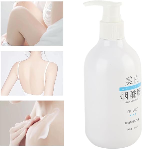 غسول الجسم المشرق للبشرة ، غسول الجسم المبيض Niacinamide منعش ترطيب البشرة كريم للجسم لأرجل الذراعين 250 مل