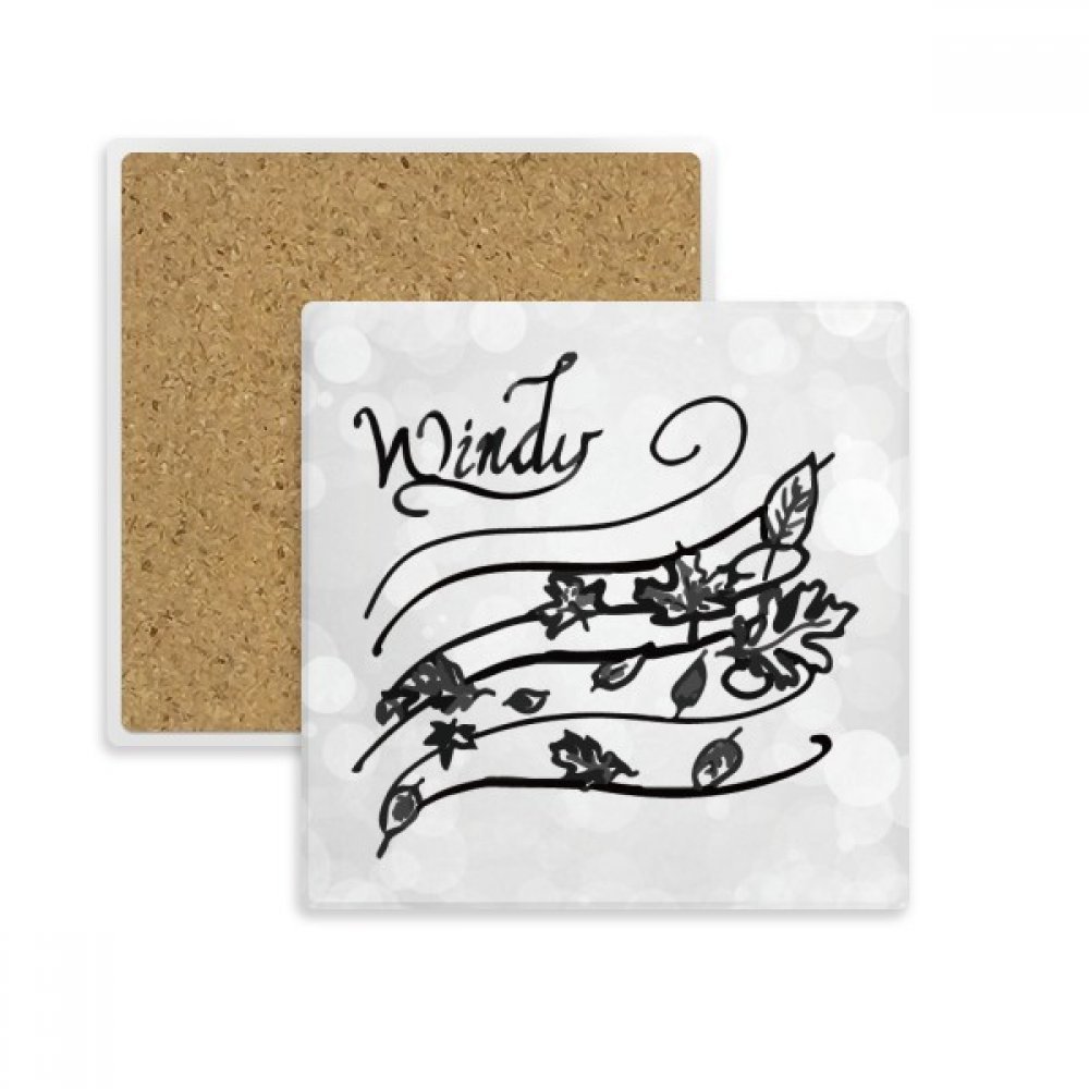 Coaster carré protège table contre humidité dessous de verre météo DIYthinker