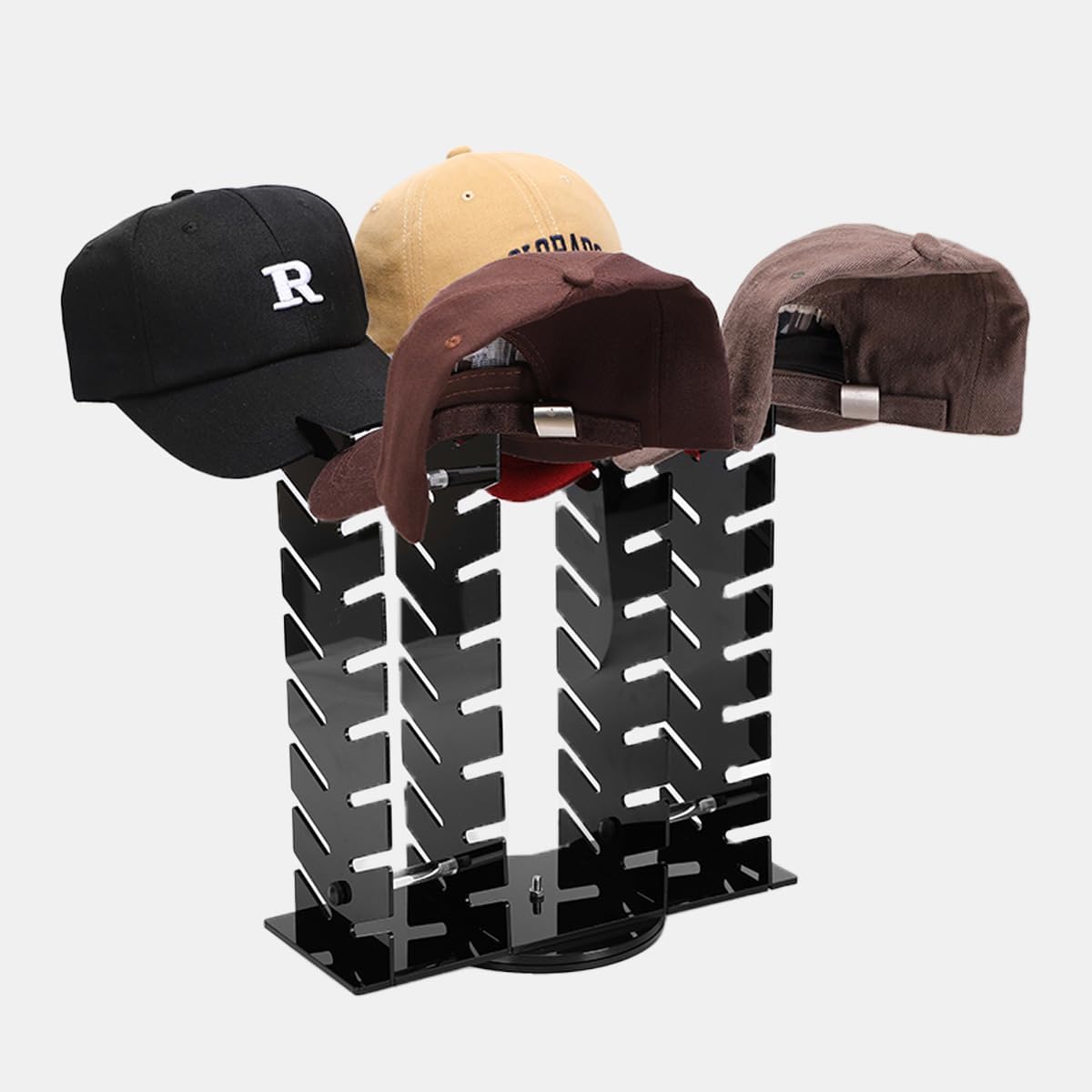 Mightree Hat Racks for Baseball Caps,Acrylic Rotating Hat