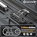 KESSER® Reisekoffer 120L Koffer ABS Hartschalenkoffer mit Zahlenschloss, Kofferwaage & Reisebrieftasche 360° Rollen | Rollkoffer für Business & Reise Trolley mit Teleskopstange & Tragegriff Charcoal