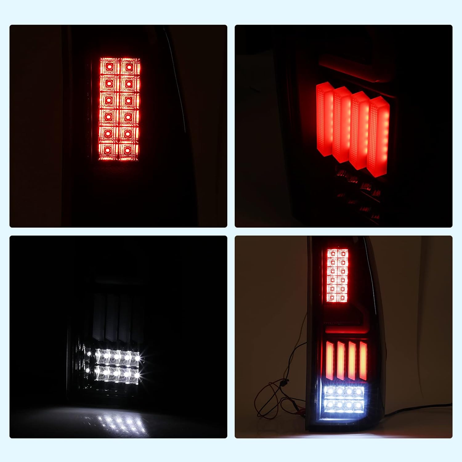 AUTOWIKI LED TailLights for 1999-2006 Chevrolet Silverado 1500 2500 3500, 1999-2002 GMC Sierra Full LED Tail Light Rear lamps Replacement 1 Pair Smoke Lens