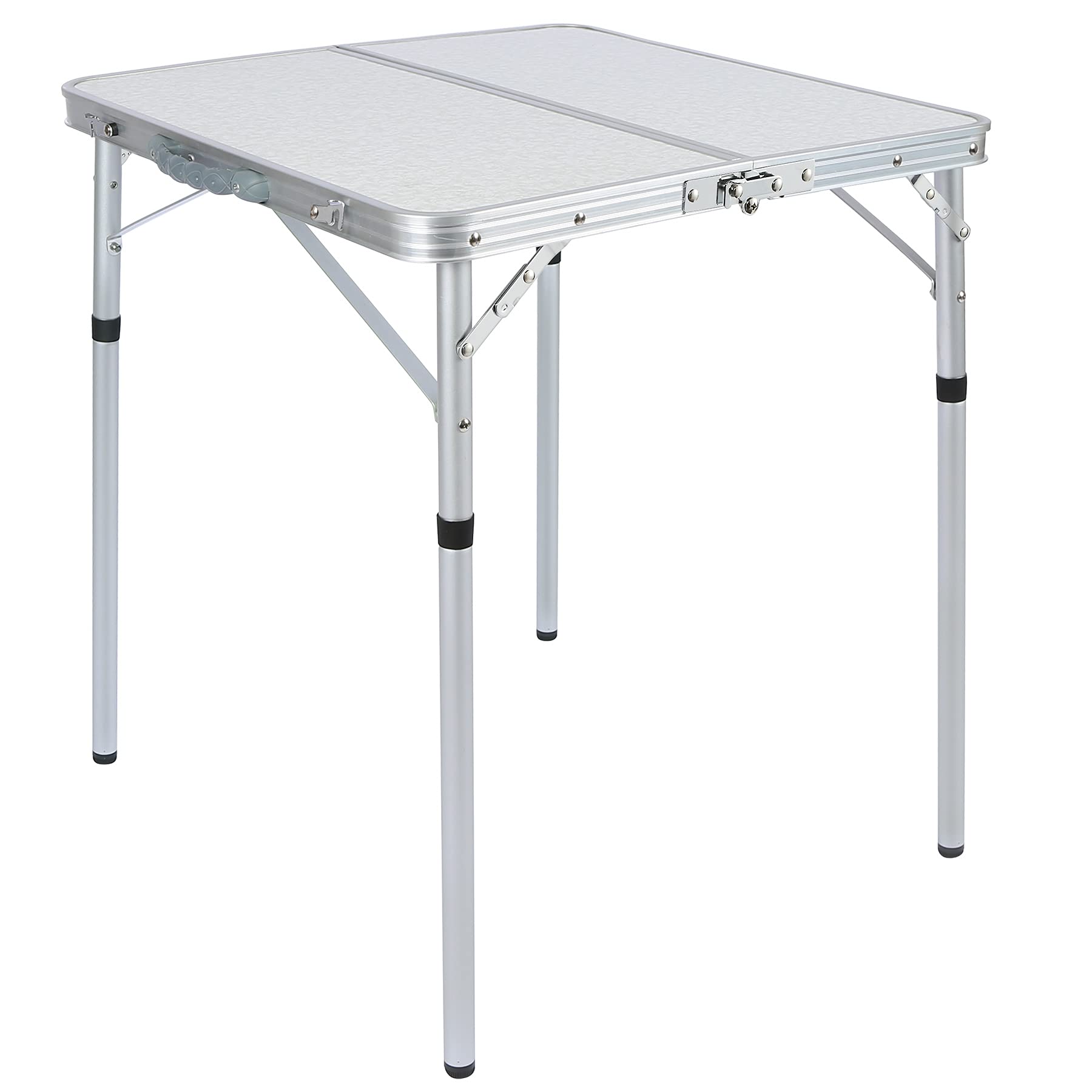REDCAMP Small Square Folding Table 2 Foot, Portable Aluminum Camping
