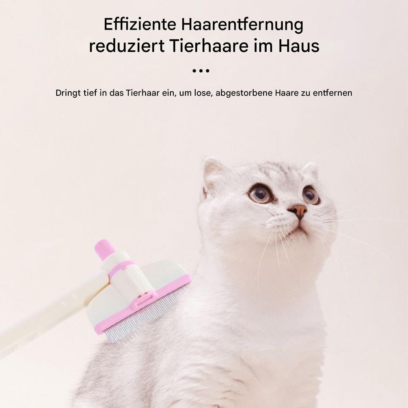 Katzenkamm Feinzahniger, selbstreinigender Haarentferner | Drehbare Hundebürste Geeignet für Kätzchen Welpen Häschen im Fellwechsel als tägliche Bürstenroutine und tierärztliche