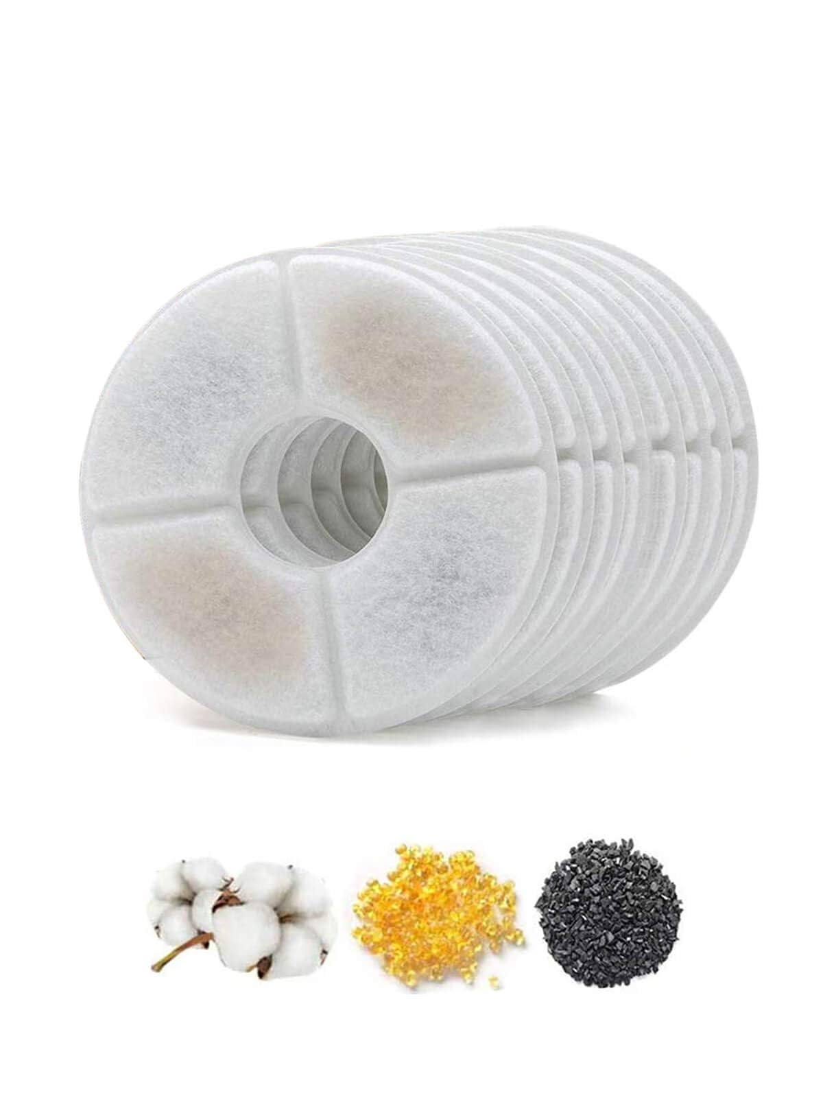 Cat Water Fountain Filter Cat Fountain Filter, Activated Carbon Resin Replacement Filter Cartridges for Pet Dogs Drinking 8Pack