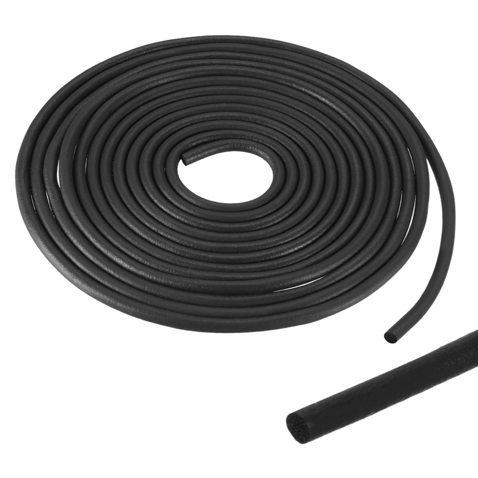 PATIKIL 15Ft Black Foam Backer Rod, 4mm(5/32") Diameter EPDM Rubber Weather Seal Strip Concrete Expansion Joint Filler for Sealing Gaps Joints Crack Filling DIY Gasket