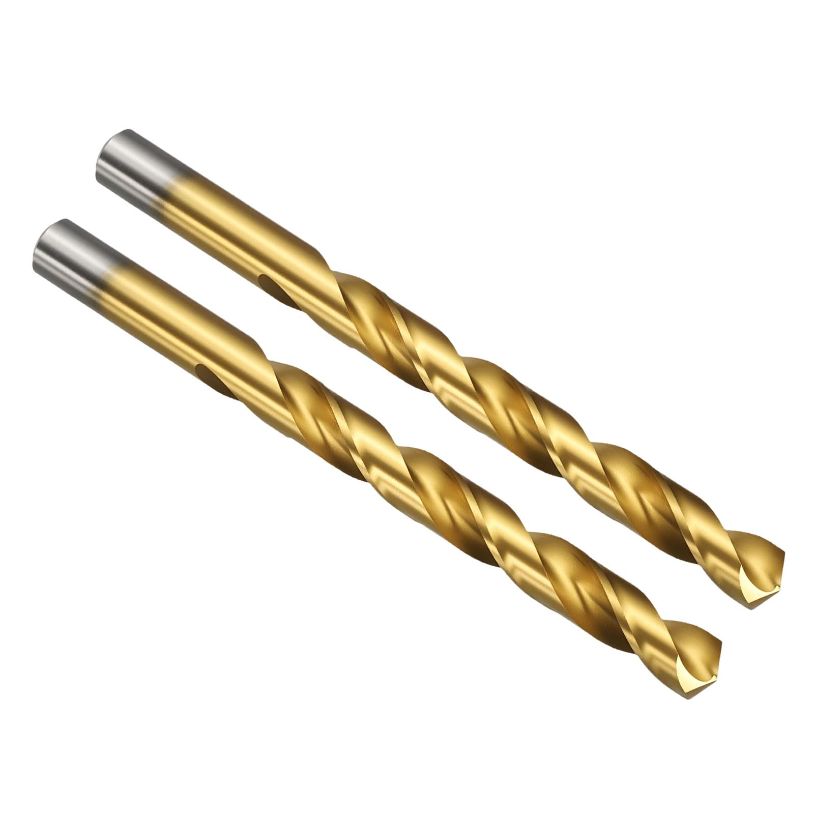 PATIKIL 29/64" Drill Bit, M42 8% Cobalt High-Speed Steel Jobber Straight Shank 135ยฐ Titanium Nitride (TiN) Coated for Hard Metal Stainless Steel - 2 Pack